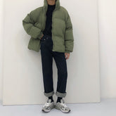 Winter Bread Clothes Simple  Loose Cotton Coat For Men